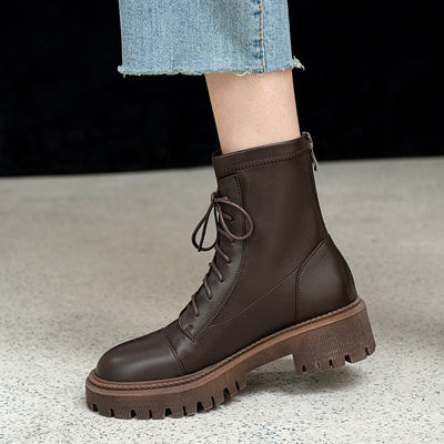 Botas Martin Mujer Suela Gruesa Estilo Británico - Image 8