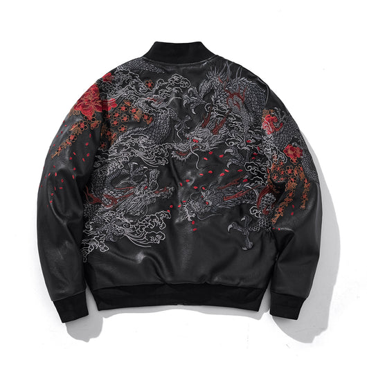 Chaqueta Acolchada de Algodón Grueso con Bordado de Dragón Chino - Image 2