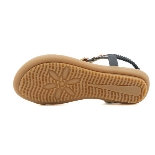 Sandalias Planas Retro con Cristales para Tallas Grandes - Chanclas de Playa - Image 17