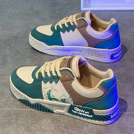 Zapatos Deportivos Casuales de Cuero con Plataforma Elevadora para Hombre - Image 3