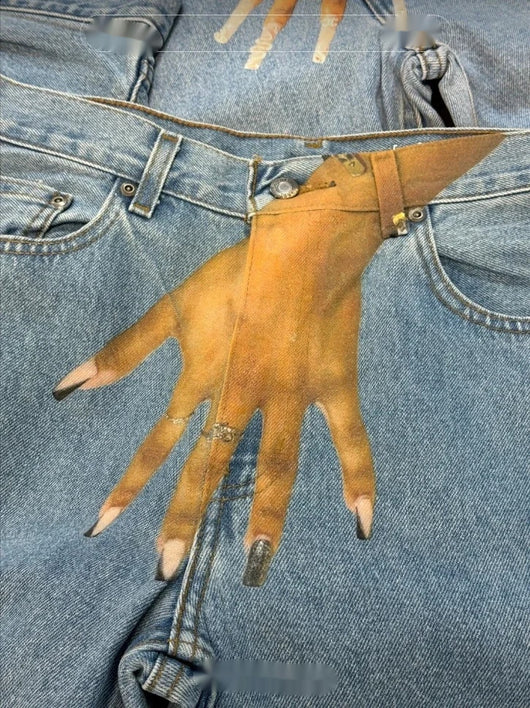 Jeans Estampados Personalizados con Diseño de Dedos - Image 7