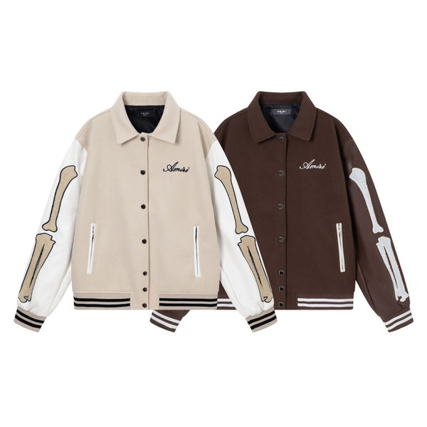 Chaqueta de Lana con Bordado de Hueso - Colección Otoño Invierno