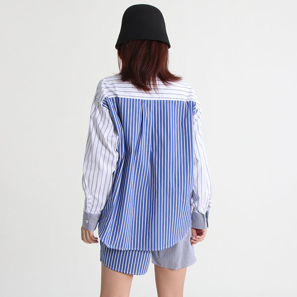 Camisa de Manga Larga Casual Urbana para Mujer