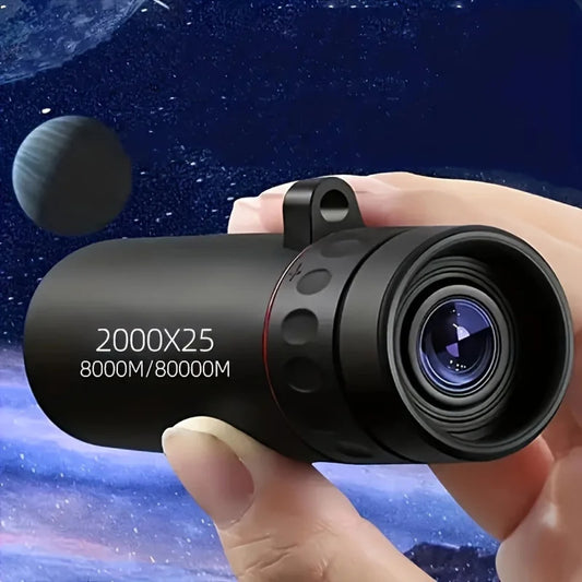 Telescopio Monocular Portátil 2000x25 HD con Soporte para Celular