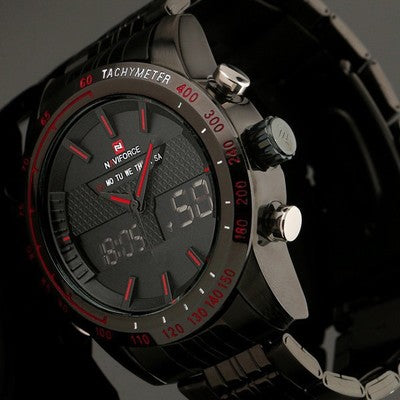 Reloj Deportivo Sumergible para Hombre con Banda de Acero - Image 6