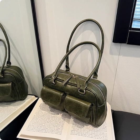 Bolsa de Cuero Encerado para Boliche - Estilo Coreano Minimalista