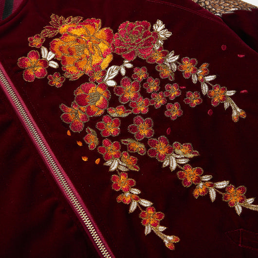 Chaqueta Beisbolera Hombre con Bordado de Dragones y Perla - Image 3