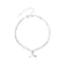 Round Beads Mermaid Dolphin Tail Anklet Plateado 925 Plateado
