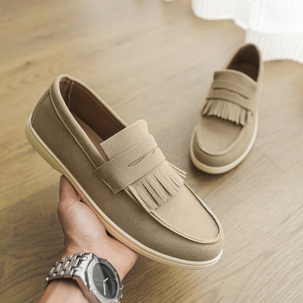 Mocasines de Cuero Mate para Hombre - Calzado Slip-on Elegante