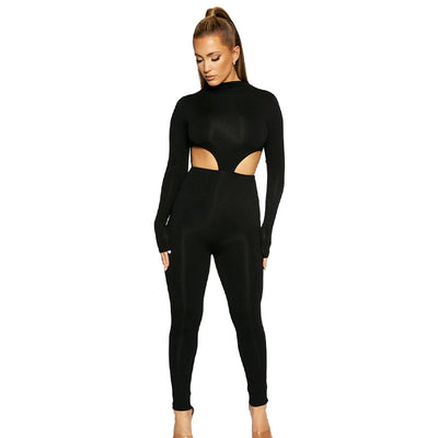 Jumpsuit Ajustado Elegante con Detalles Calados de Manga Larga - Image 5