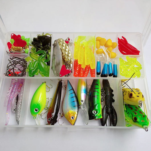 Kit Completo de Pesca 142 Piezas con Alicates y Señuelos Brillantes - Image 4