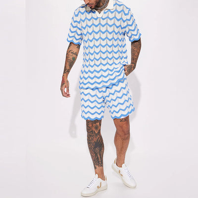 Conjunto Casual de Lana: Camisa Manga Corta y Shorts Texturizados - Image 6