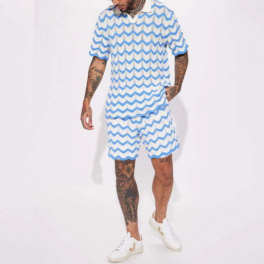 Conjunto Casual de Lana: Camisa Manga Corta y Shorts Texturizados - Image 6
