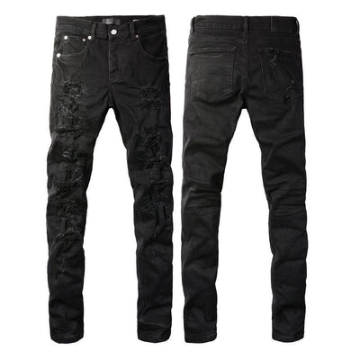 Jeans Slim Fit Morado y Negro - Tendencia Internacional - Image 7
