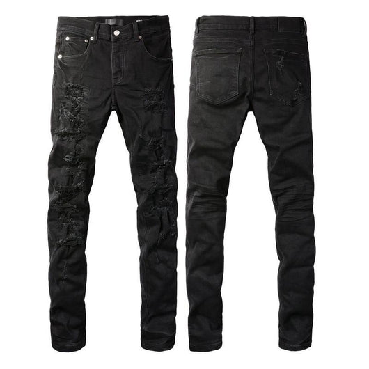 Jeans Slim Fit Morado y Negro - Tendencia Internacional - Image 7