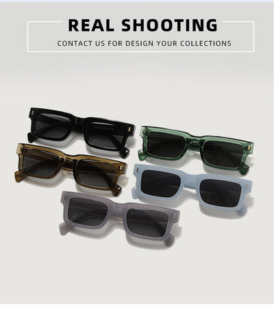 Gafas de Sol Retro Rectangulares Vintage para Hombre - Image 16