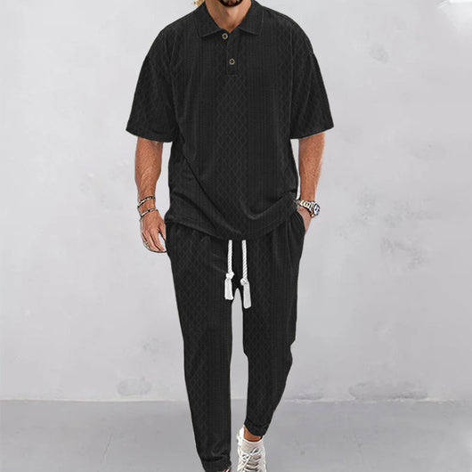 Traje Jacquard de Punto Pesado en Colores Sólidos - Image 29