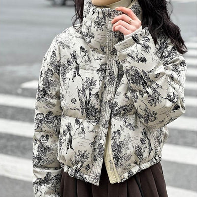Abrigo Acolchado Suelto de Algodón para Mujer - Estilo Casual - Image 3