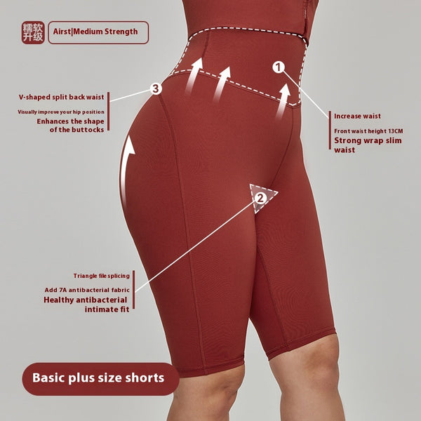 Shorts Deportivos Talla Grande Cintura Alta en Nylon