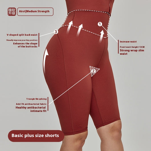 Shorts Deportivos Talla Grande Cintura Alta en Nylon - Image 2