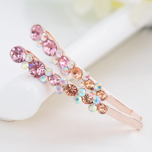 Pinza para Cabello Infantil con Moño Brillante y Strass