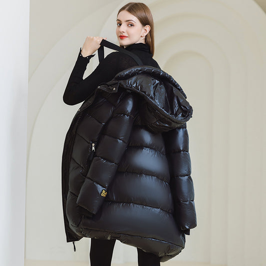 Abrigo Largo de Invierno con Capucha y Bolsillos - Chaqueta de Algodón para Mujer - Image 2
