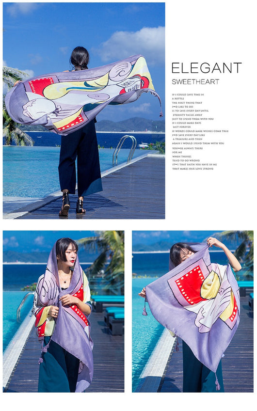 Bufanda Étnica Larga Estilo Coreano para Verano y Otoño - Image 48
