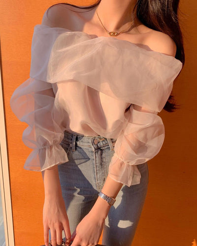 Blusa Transparente Asimétrica con Diseño Hada Mágica - Image 11