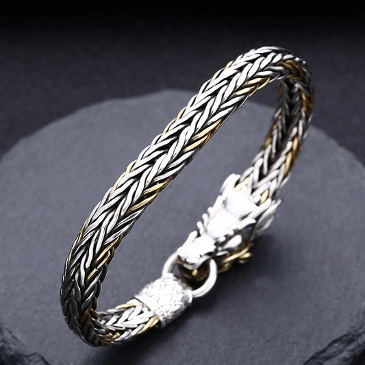 Pulsera Tejida Plata 925 Diseño Grifo Grosor Premium - Image 2