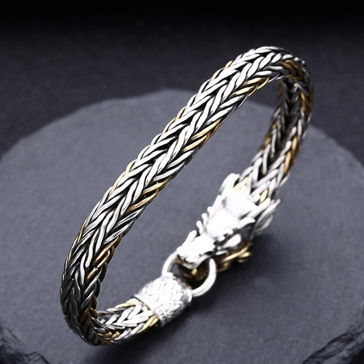 Pulsera Tejida Plata 925 Diseño Grifo Grosor Premium - Image 2