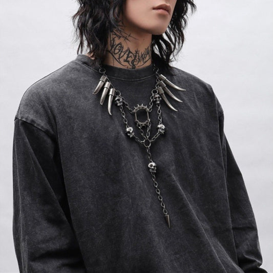 Collar Tribal Vintage Distressed Estilo Postapocalíptico