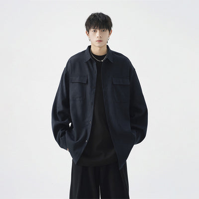 Camisa Jacket Casual Oversize para Hombre - Talla Grande