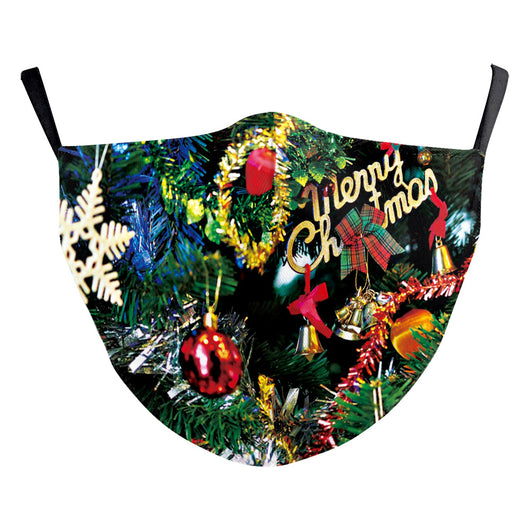 Christmas dust mask with a digital print of happy cats wearing festive Santa hats, elf hats, and mistletoe headbands. - Image 14