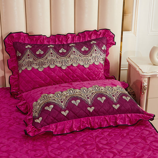 Funda de Almohada Individual Acolchada con Cierre, Encaje Cuero y Terciopelo Cálido - Image 18