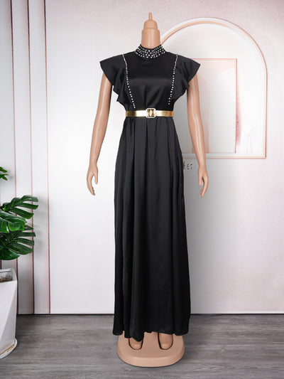 Vestido de Noche Elegante con Strass y Cintura Alta - Image 5