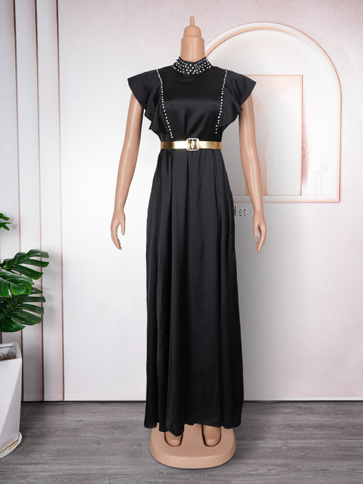Vestido de Noche Elegante con Strass y Cintura Alta - Image 5