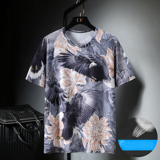 Camiseta Masculina Ice Silk Transpirable de Manga Corta - Image 13