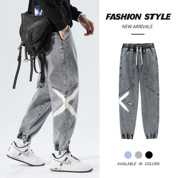 Jeans Casuales Azules Lavados de Talle Medio con Micro-Elasticidad
