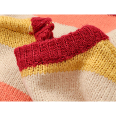 Suéter Holgado de Rayas Arcoíris para Mujer - Image 8
