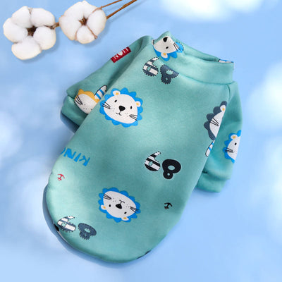 Suéter de Dos Patas con Estampado de Dibujos Animales y Forro de Terciopelo para Mascotas - Image 31