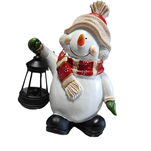 Lámpara Decorativa Navideña con Muñeco de Nieve en Resina - Image 5