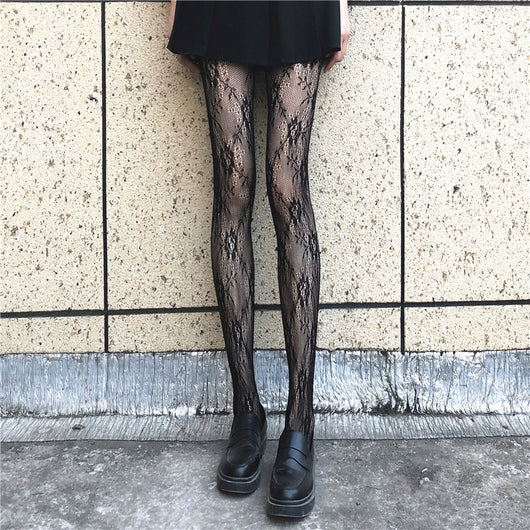 Medias de Malla Fina HANAFUJI - Pantyhose Sedoso Negro - Image 9
