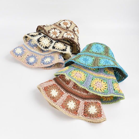 Sombrero Femenino Tejido a Mano en Papiro - Plegable para el Sol