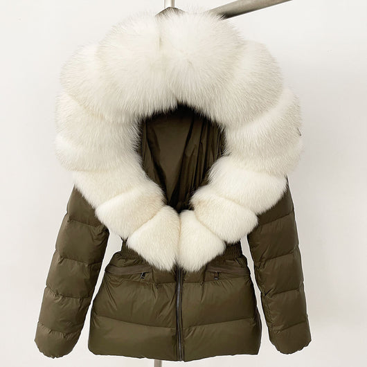 Chaqueta Acolchada Corta Ajustada para Mujer con Forro de Piel - Image 62