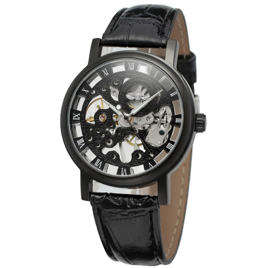 Reloj Mecánico Hombre Estilo Retro Romana con Diseño Hueco - Image 3