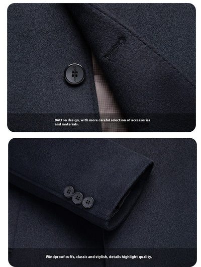 Abrigo de Lana Reversible con Solapa para Hombre Maduro - Image 22