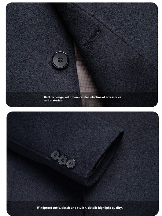 Abrigo de Lana Reversible con Solapa para Hombre Maduro - Image 22