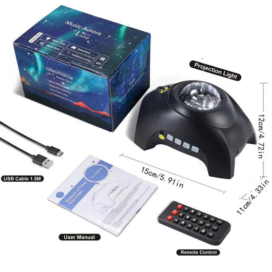 Lámpara Proyector de Olas y Estrellas con Música Bluetooth - Image 3