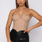 Blusa Tipo Camiseta con Pliegues Espiga y Escote Cruzado