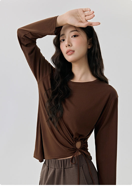 Blusa Deportiva Modal con Recortes Laterales y Cordón Ajustable - Image 27